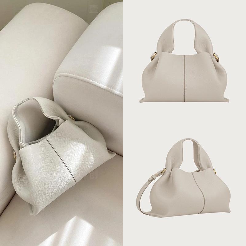 Pol Cloud Genuine Leather Luxury Retro French-Style Dumpling Handbag