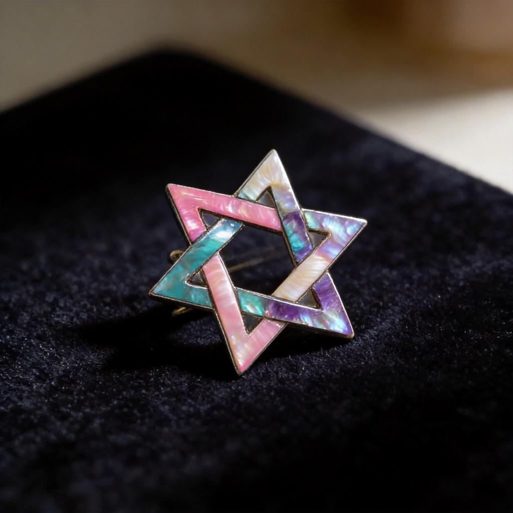 Retro Shell Brooch Pin With Star Shape For Fashion Accessories