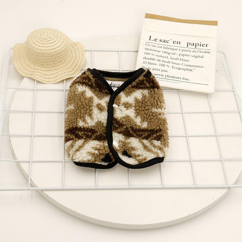 

Жилет для домашних животных из ягненка, одежда Ins Short Bulldog, жилет для собак, жилет Plus Velvet, одежда для кошек, одежда для кошек, осень и зима 3XL