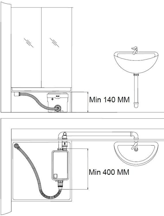 Abwasserpumpe für Dusche und Waschbecken 75945 FALA