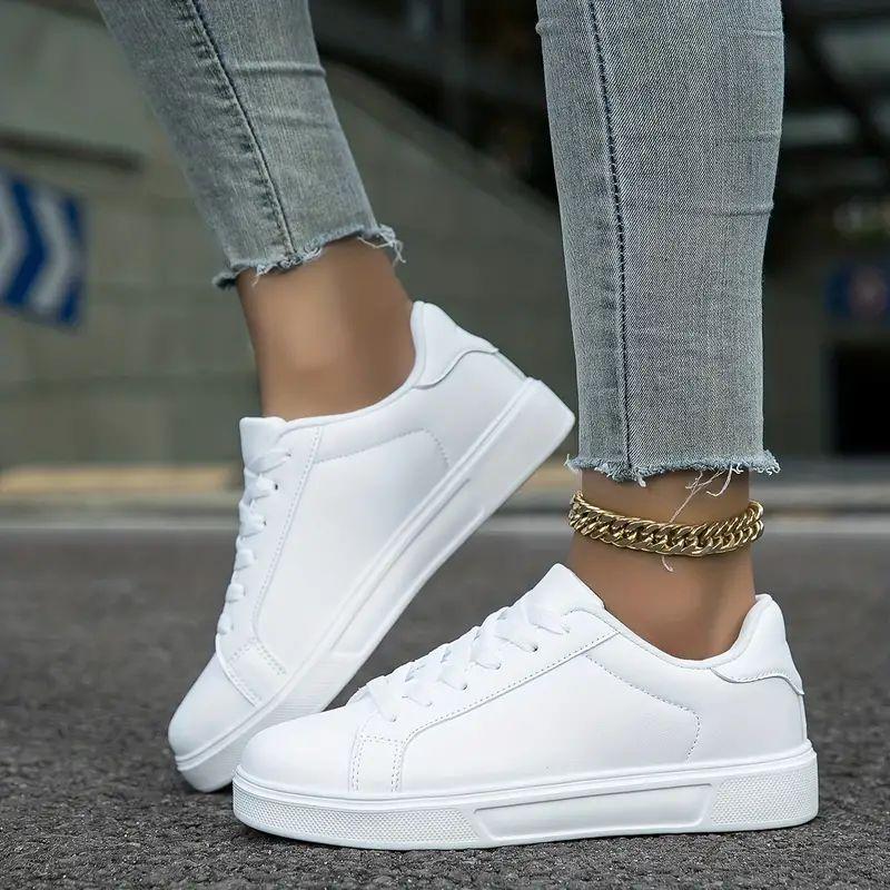 Large Size Spring Summer Teen Casual Student White Sneakers