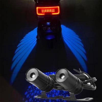 2PCS Motorcycle Angel Wings LED Projection Light Electric Car Street Modification Welcome Decoration Anti-collision Laser Light