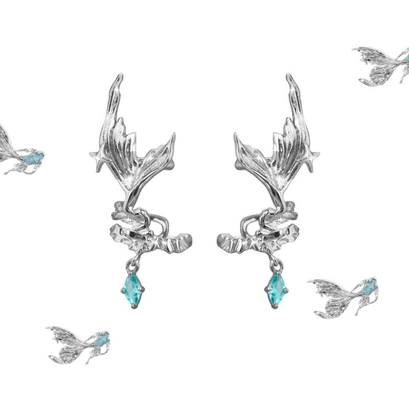 Gender Neutral Fish Tail Ear Clip Without Piercing Lightweight Copper Ear Cuff Accessories For Men And Women