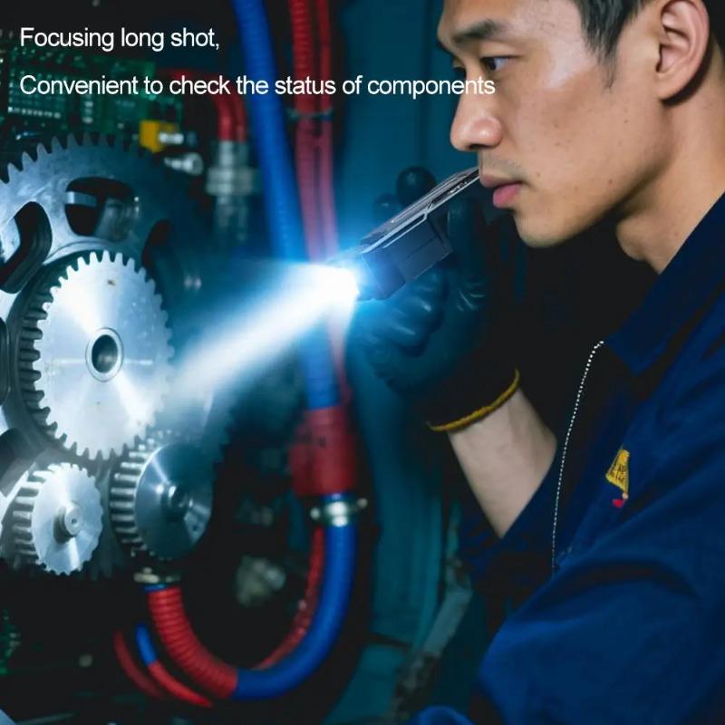 MultiFunction Portable Work Light EDC Flashlight With Charging Cable Portable Pocket Mini Light Double Light For Outdoor Camping