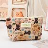 New Large-Capacity Cute Cartoon Makeup and Coin Storage Bag - High-End Quilted Portable Wash Bag for Women