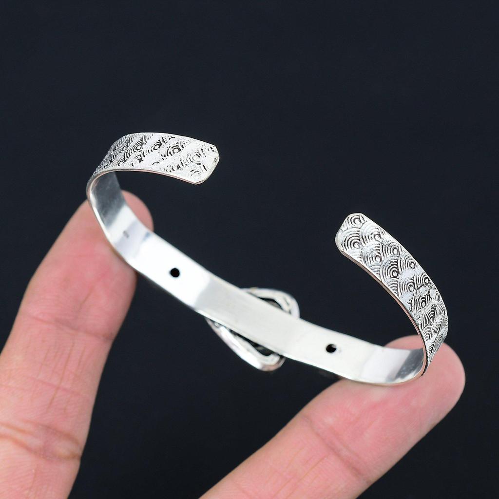 Daughters Day Deal Natural Fossil Coral Garnet Bangle Bracelet Sterling Silver