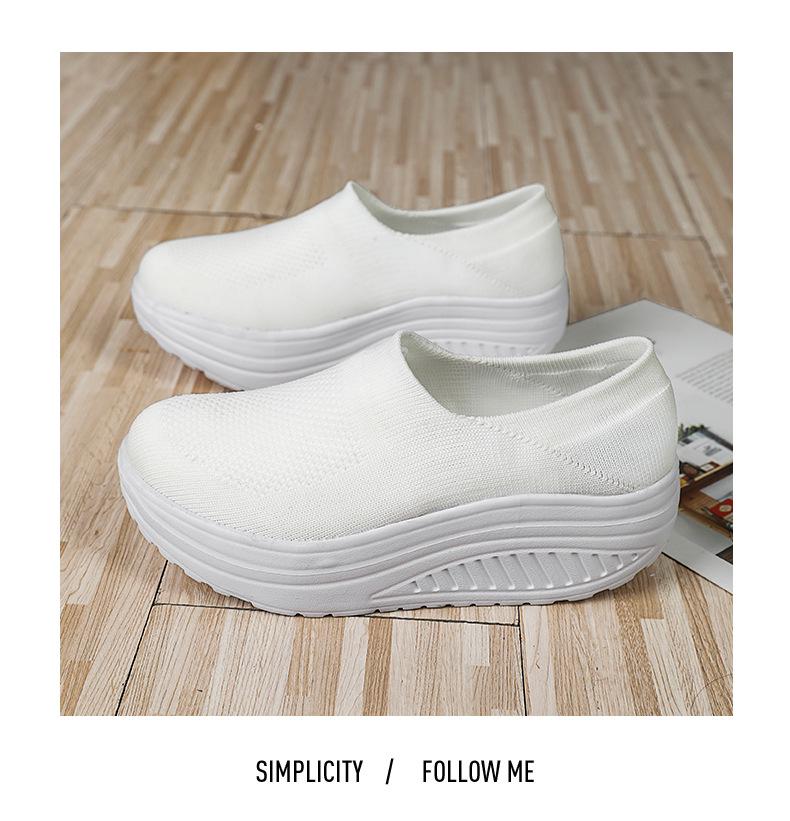 Plus Size Lightweight Slip-On Sneakers with Thick EVA Sole for Nurses