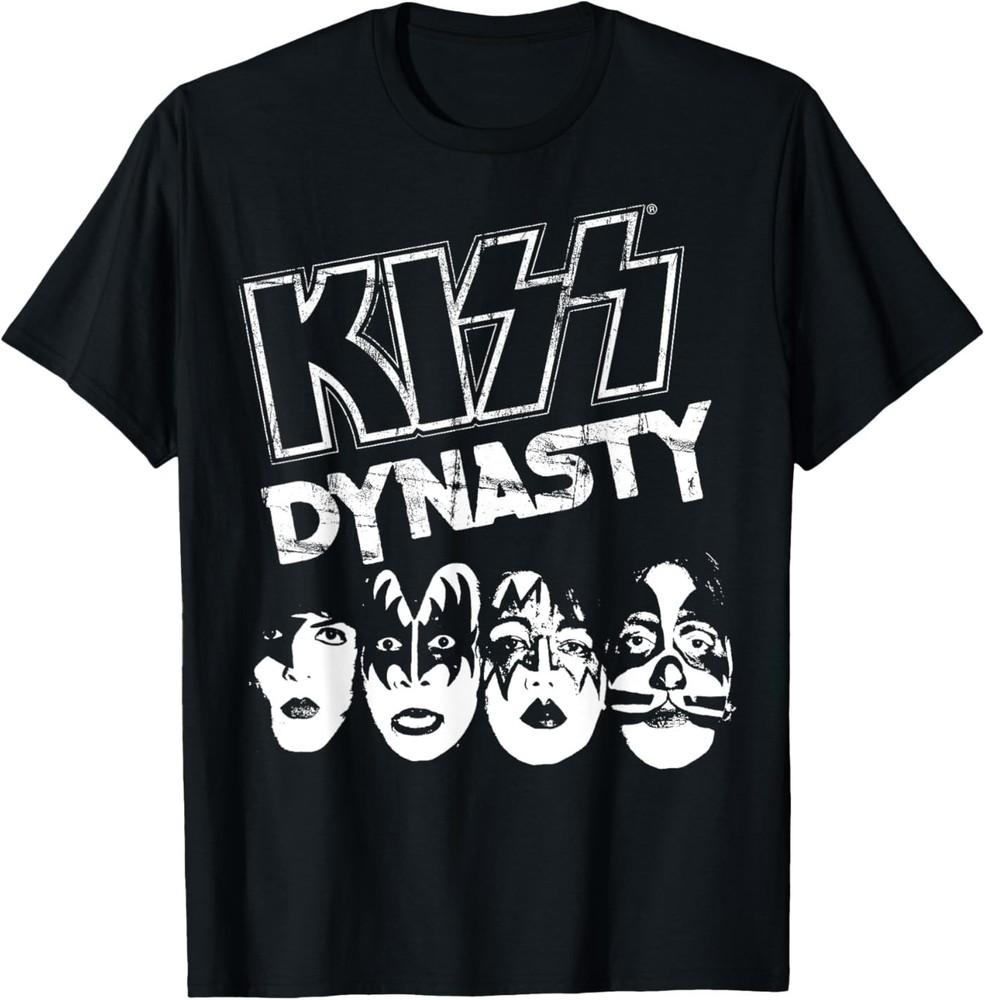 KISS Dynasty  - Мужская черная классическая футболка унисекс с круглым вырезом и коротким рукавом XXXXL