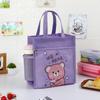 Childrens Cartoon Canvas Lunch Bag With Waterproof Handle For School And Travel