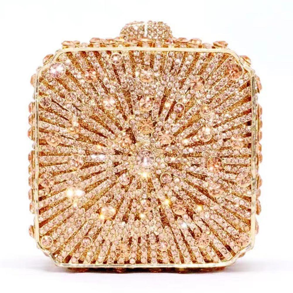 

Square White Clear Evening Bag Red/Blue/Green Rhinestone Handbags For Lady Purse Luxury Designer Crystal Purses Mini Clutches 11cmX11cmX6.5cm