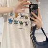 American cotton short-sleeved t-shirt women's summer new loose large size fat mm design sense niche half-sleeved thin top