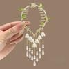 Exquisite Zircon Flower Tassel Hair Clip Fashion Shining Women Elegant High Horse Tail Hair Clip Plate Hair Artifact