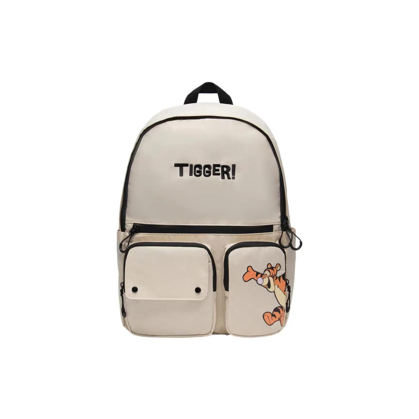 Li-Ning Large Capacity Cartoon Print Fabric Backpack Unisex Backpack Off-White ABSS235-5 Ivory
