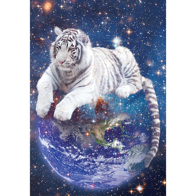 2000-piece jigsaw puzzle - White tiger embracing the Earth (mini), popular Korean puzzle