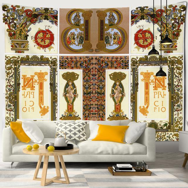 

Классический благоприятный узор гобелен настенный психоделический колдовство Мандала художественный фон ткань Настенный декор 95x70cm