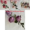 3head Long Branch Rose Artificial Flowers For Wedding Decor And Home Decorations