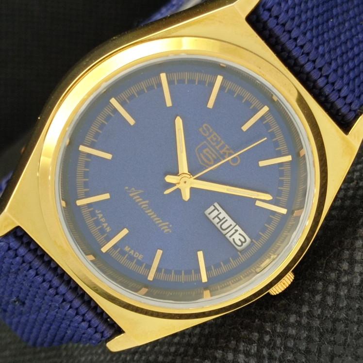 

ВОССТАНОВЛЕННЫЕ ВИНТАЖНЫЕ SEIKO 5 AUTO 6309A ЯПОНИЯ МУЖСКИЕ D/D СИНИЕ ЧАСЫ 593c-a314883-9 SKU593c-a314883
