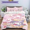 3pcs Donut Sanrio Printed Bedding Set, Soft and Comfortable Quilt Cover for Bedroom, Guest Room (1 Duvet Cover + 2 Pillowcases, Pillow Core