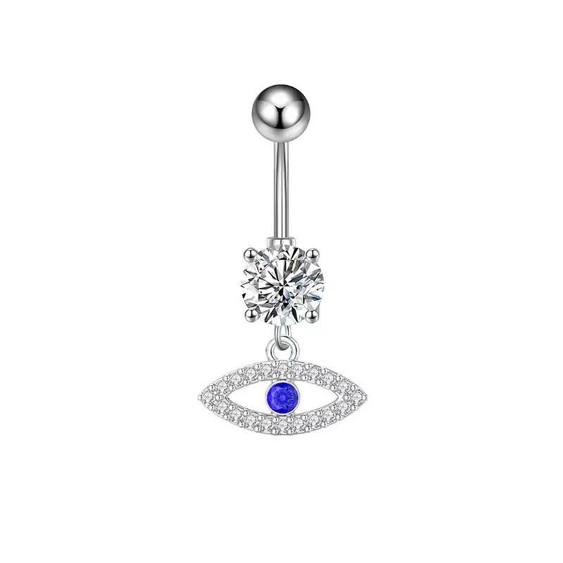 

Evil Eye Belly Button Ring Large Eye Navel Piercing Sexy Unique Metal Body Jewelry One size fits all 16*1.0