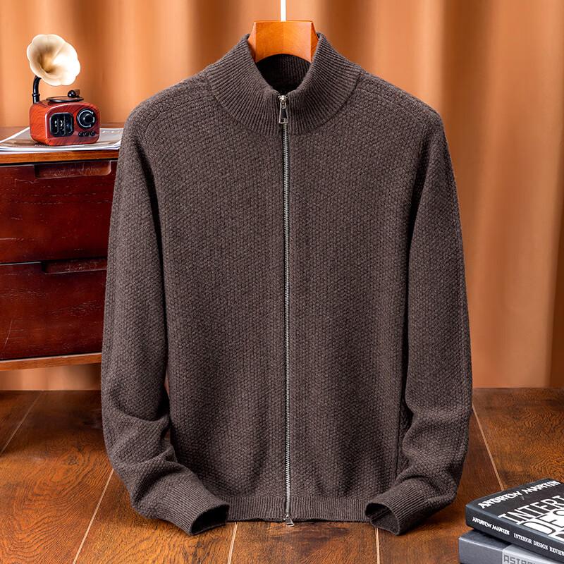 

Мужской кардиган на молнии из 100% шерсти, 9-й вязки XL