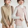 Women's 2023 Lightweight White Duck Down Vest - Thin, Warm Gilet Jacket