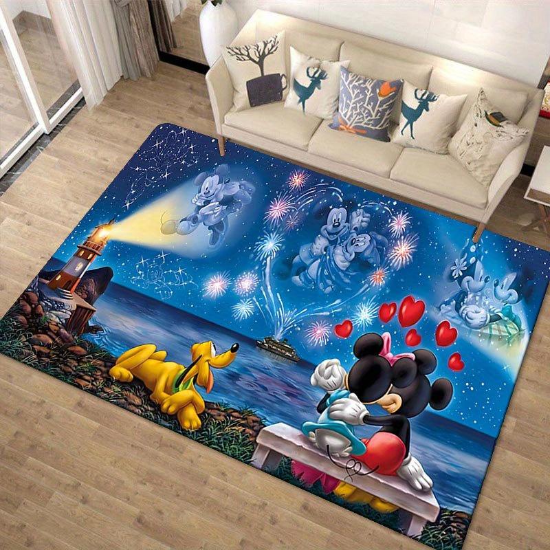 1pz Tappeto Disney Topolino e Minnie Tappeto Area Tappeto Antiscivolo Lavabile a Mano Tappetino per Pavimento Adatto per Soggiorno Camera da Letto Decorazioni per la Casa