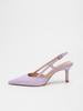 Spitz zulaufende, rückenfreie Stilettosandalen - Elegante, bequeme High Heels