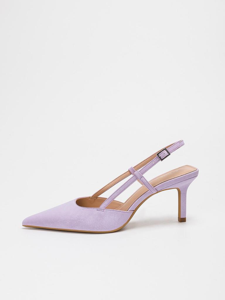 Spitz zulaufende, rückenfreie Stilettosandalen - Elegante, bequeme High Heels
