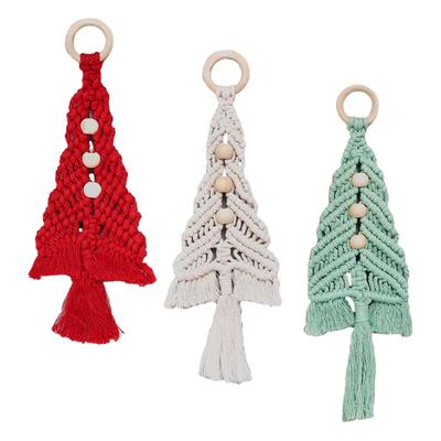 Christmas Tree Tapestry Festival Nordic Gifts Hand Woven Exquisite Decoration Wedding Backdrop with Tassel Xmas Tree Pendant