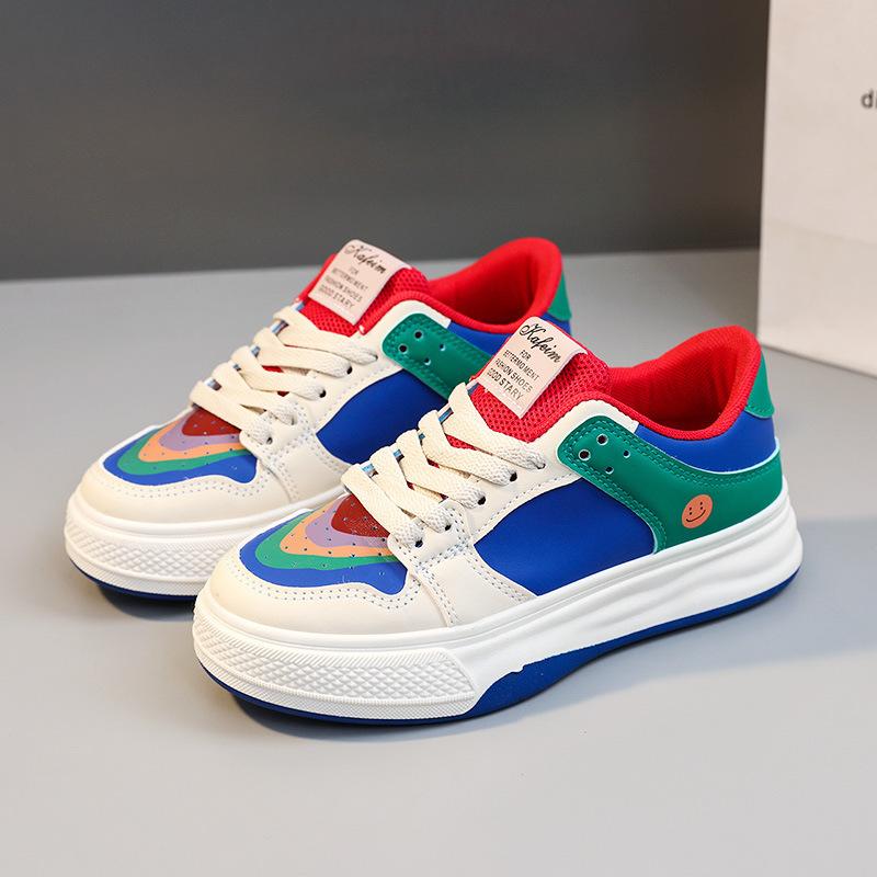 Fashionable women's shoes spring style student breathable mandarin duck color-blocking casual white shoes light and fashionable women's shoes