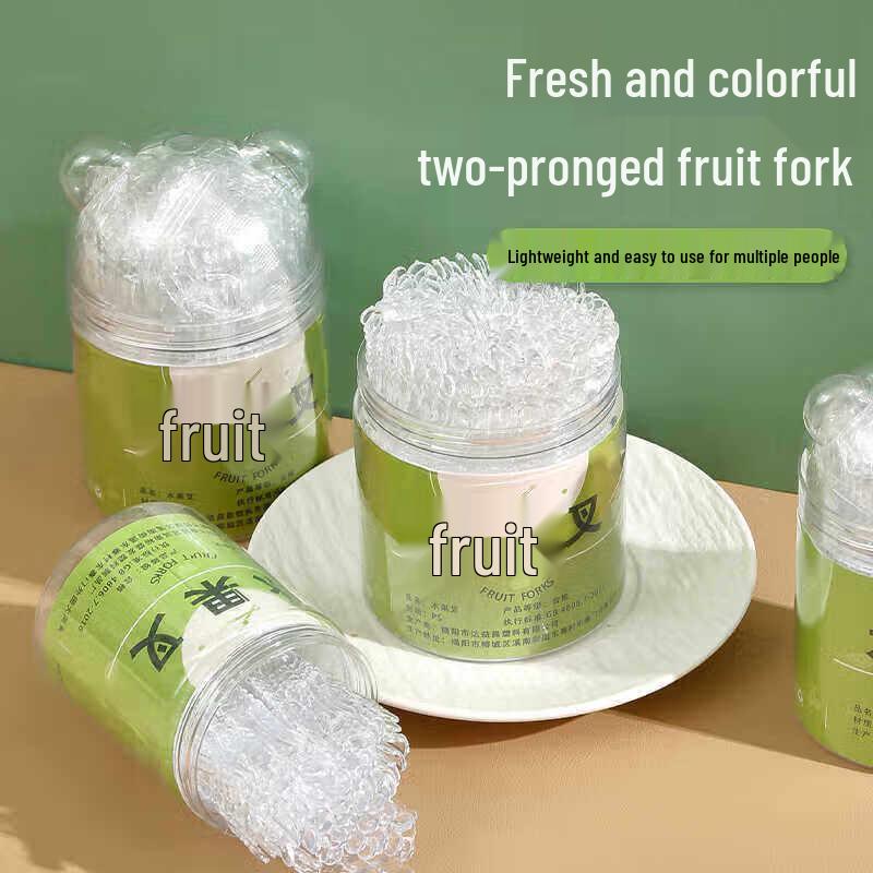 ZISIZ Disposable Bamboo Pattern Fruit Forks
