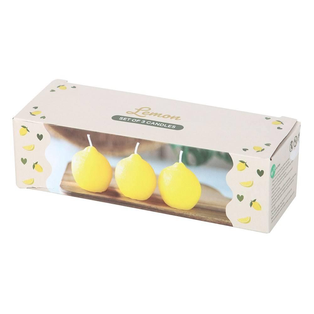 Something Different Lemon Candles (Pack of 3)