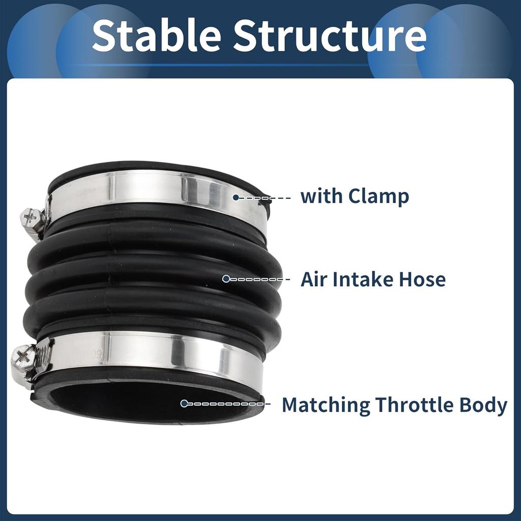 Engine Air Intake Hose for Lexus RX330 2004-2006 Air Intake Duct No.17882AA020 Rubber Clamp 1 Pc