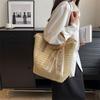 Women's Summer Shoulder Bag Silk Scarf Large Capacity Handbag Hand-woven Bag Fashion Hand-held Grass Woven Women's Bag
