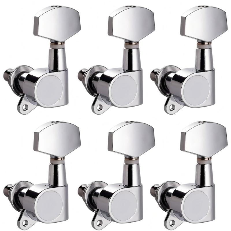 6Pcs Metal Guitar Tunings Pegs Key Tuners Machine Head Knob Guitar String Tunings Peg Guitar Replacement Part Enduring