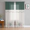 Floral Plants Flower Sheer Curtains for Living Room Decoration Window Curtains for Kitchen Tulle Voile Organza Curtains