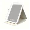 USB Rechargeable Vanity Mirror with Touch Screen, 3 Color LED Lights & Dimming, Portable Folding Makeup Mirror for Home & Travel