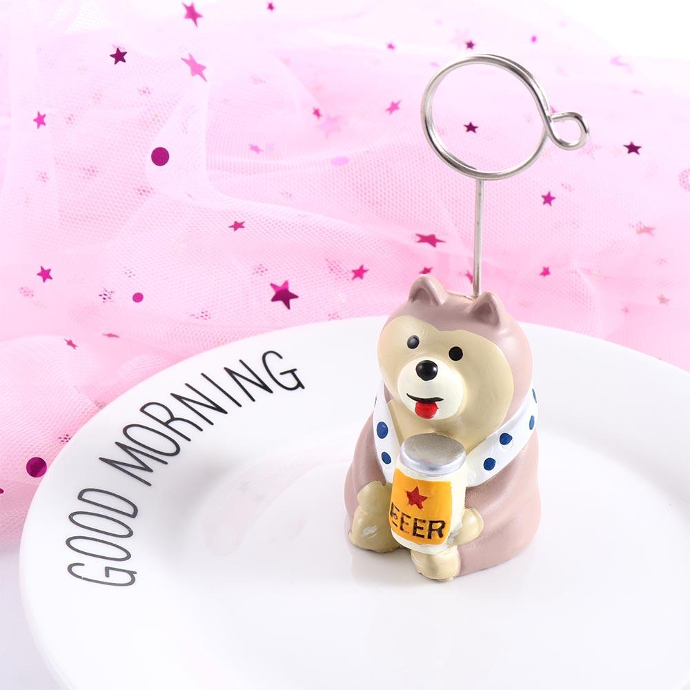 School Resin Kawaii Message Holder Folder Clip Photo Card Stand Memo Clip Memo Holder Bread Cat