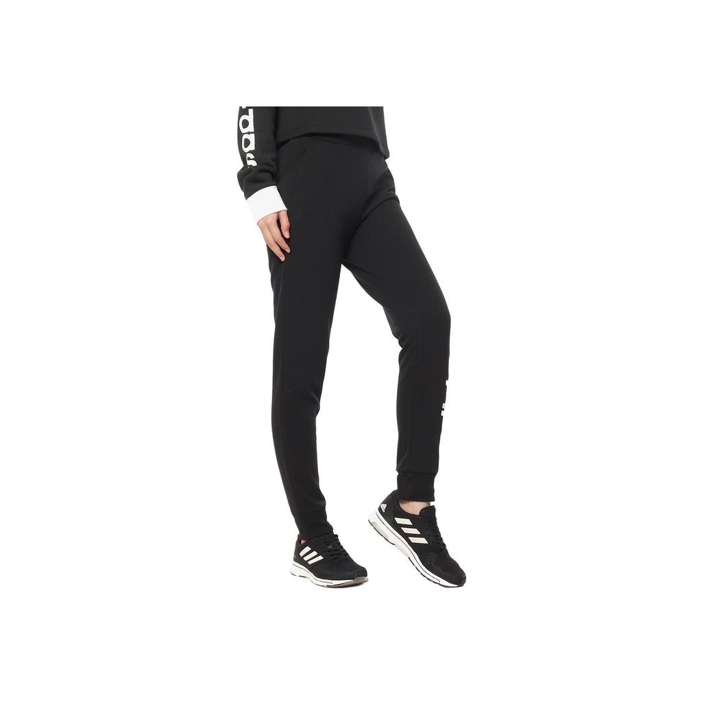 Adidas Logo Comfortable Warm Lace-Up Knitted Sports Pants Women bottoms Black DW7950