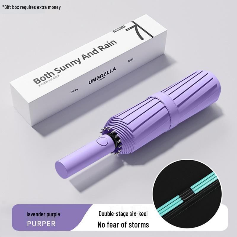 96-rib Automatic Windproof Umbrella with Wooden Handle, UV Protection, Sun & Rain Shield, for Men & Women - Enlarged, Thickened, Reinforced.