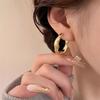 Trendy Geometric Ear Clips Comfortable Irregular Hoop Earrings for Women Girl Fashionable Unique Valentines Day Gift