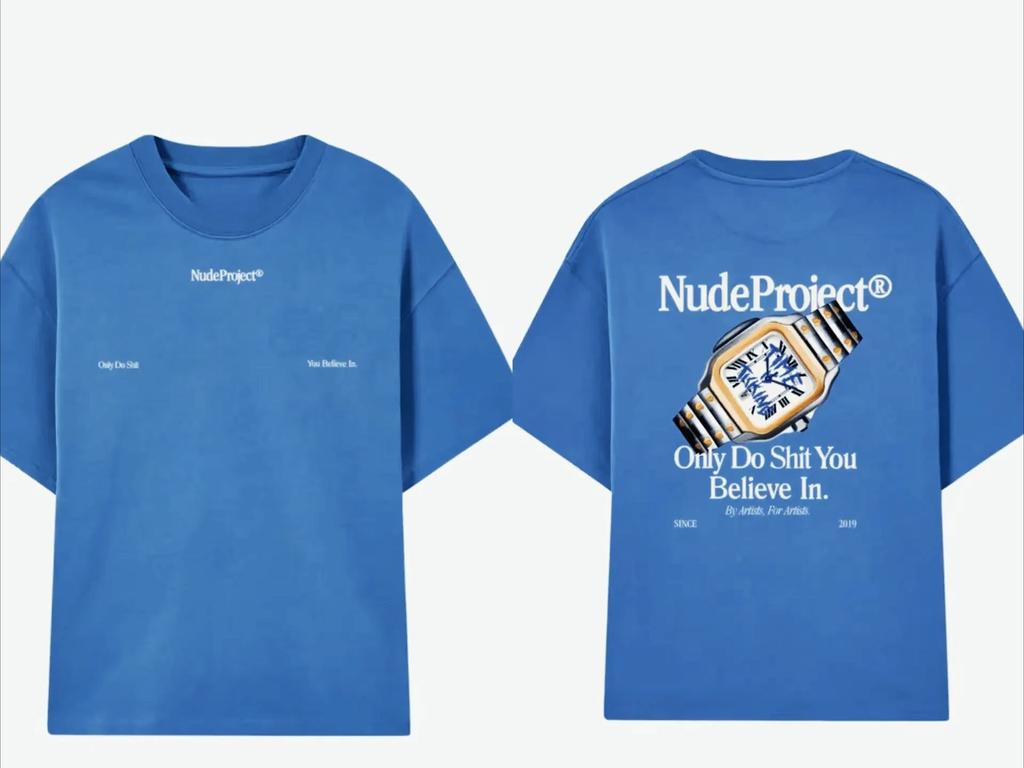 Spanish Niche Brand Summer Fashion Print Nude Design T-shirts for Women, Men's T-shirts, Street Short-sleeved T-shirts for Men