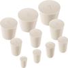 1/5/10pcs White Laboratory Wine Bottle Rubber Plug Pipe Push-in Sealing Plug Tapered Hole 23 Assorted Size 000#-20# Assortment