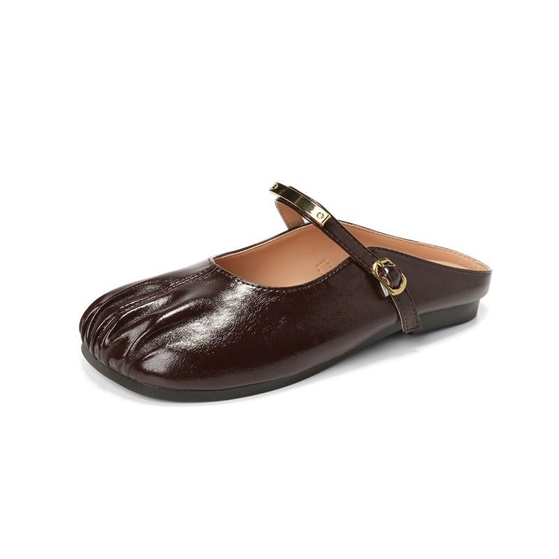 Soft-soled Flip-flops Flat Shoes One-foot Lazy Sandals Flip-flops