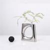 Ceramic Vase Silver Box Hollow Geometric Flower Vases Floral Arrangement Accessories Ceramic Handicraft Home Decoration