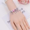 Adjustable Chain Link Diamond Beaded Four Leaf Clover Lucky Charm Bracelet Light Luxury DIY Jewelry Accessory