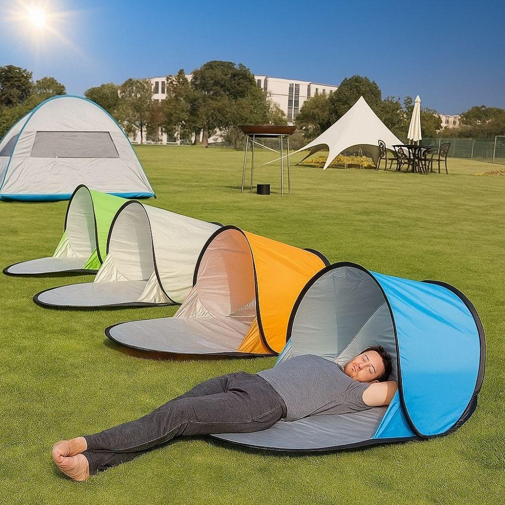 Instant Pop-up Small Folding Tent Silver Coated Mini Beach Headrest Canopy Sun Shelter  for Outdoor