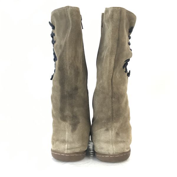 CAMPER Suede Mid Boots Beige 38/23.5-24.0cm(USED)
