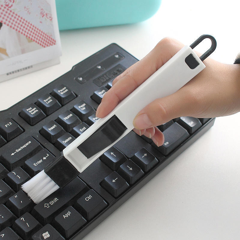 Multifunctional Groove Gap Cleaning Brush Window Door Computer Keyboard Cleaning Brush Corner Window Rail Gap Dust Cleaner black
