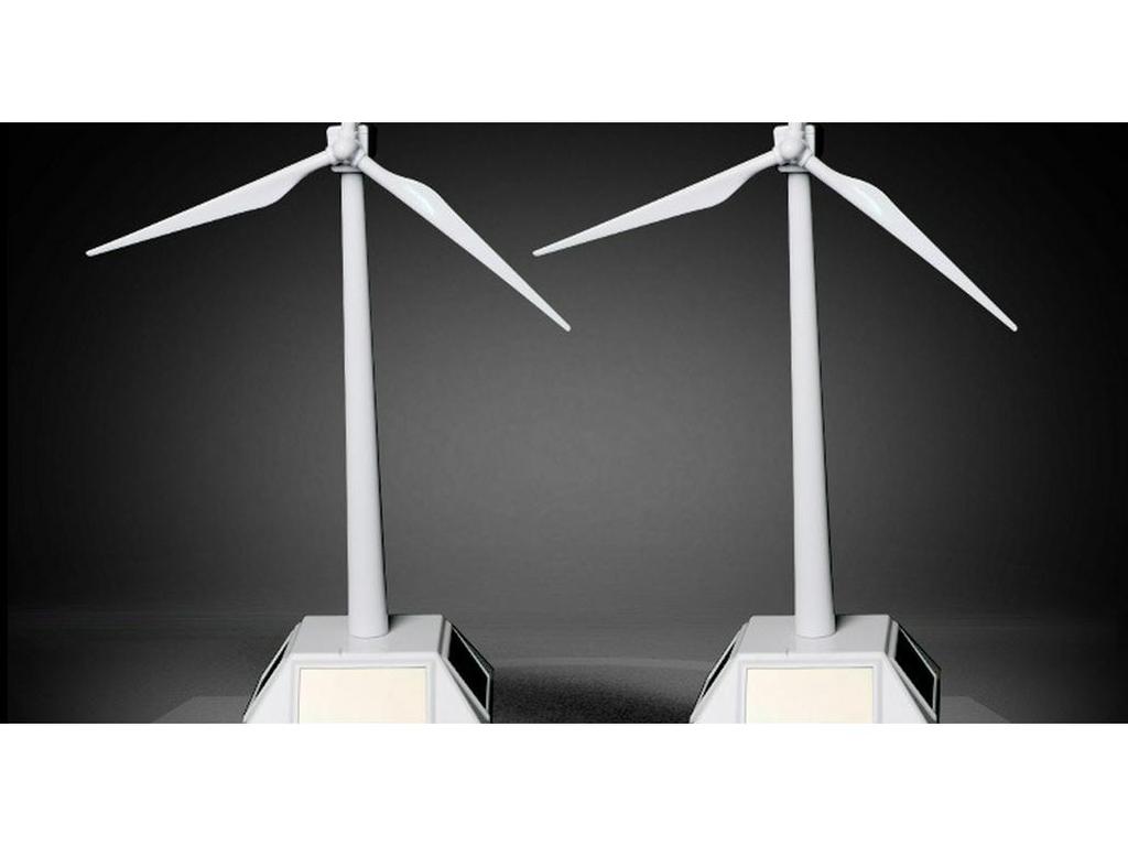 Solar Windmill Rotating Turbine Model - DIY Educational Toy for Environmental Science Experiment